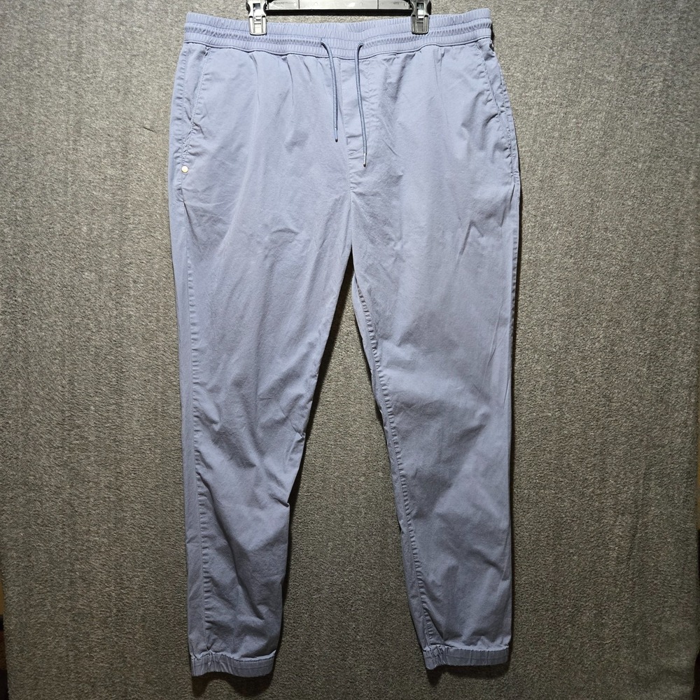 Mugsy Cadets Pants Mens XXL Blue Gray Jogger Stretch Elastic Waist J7PNNY‎